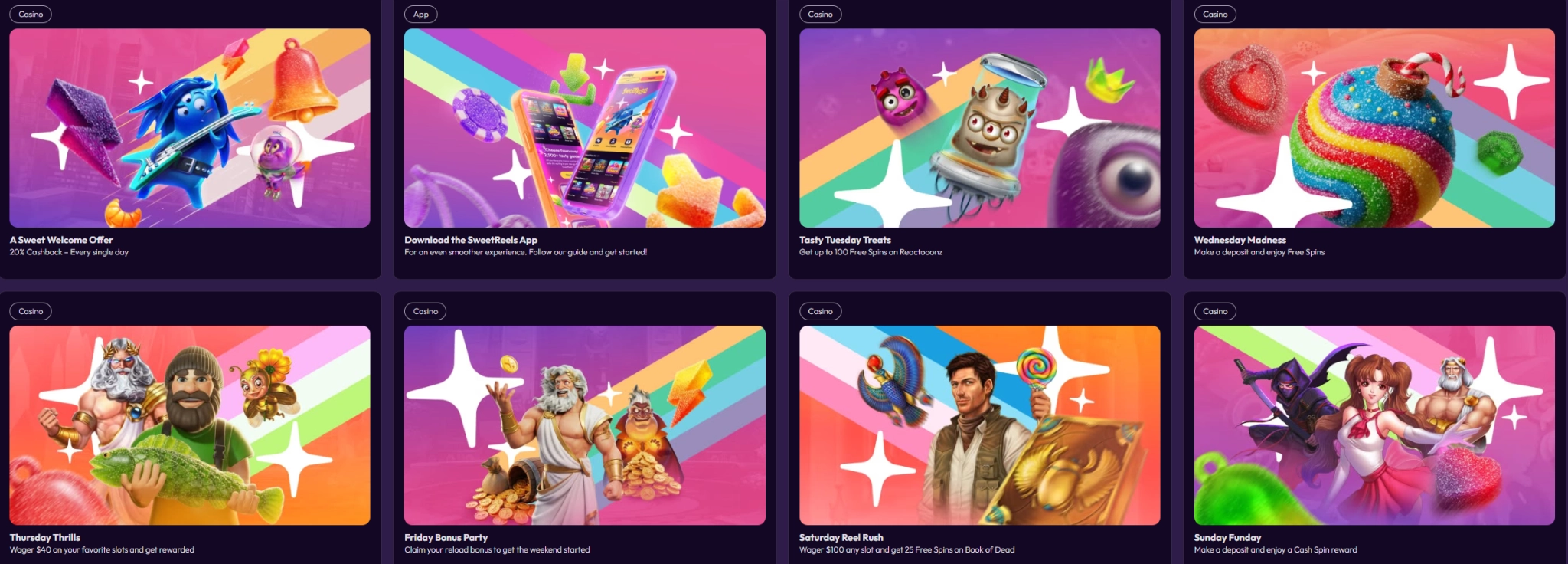 sweetreels casino promotions